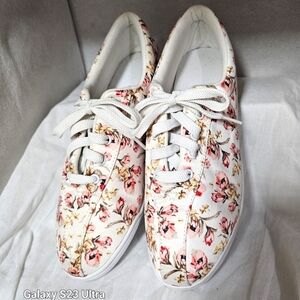 Easy Spirit satin floral casual comfortable sneakers in excellent condition sz 9